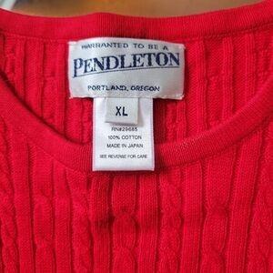 Pendleton short sleeve cotton sweater XL